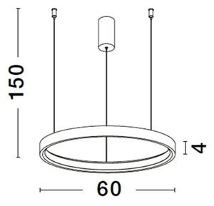 LED lustr Perrine 60 zlaté – Zlatá