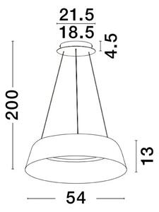 Retro lustr Alba 54 bílé – Bílá