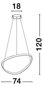 LED lustr Aries 74 černé – Černá