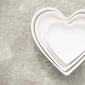 Ib Laursen - keramická mísa Mynte ve tvaru srdce Pure White Velikost: Malá