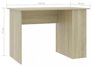 Psací stůl s policemi 110x60 cm Dekorhome Šedá lesk