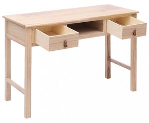 Psací stůl se 2 zásuvkami masivní dřevo Dekorhome Šedá