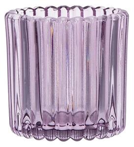 Altom Skleněný svícen na čajovou svíčku Tealight pr. 8,5 cm, fialová