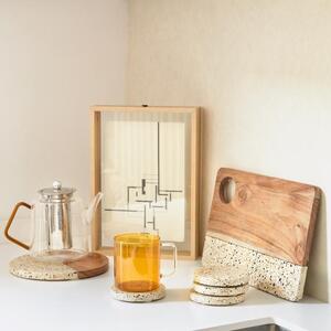 Přírodní dřevěný fotorámeček Kave Home Flavina 31 x 22 cm