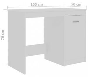 Psací stůl se zásuvkami a skříňkou 140x50 cm Dekorhome Dub sonoma / bílá