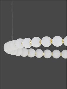 LED lustr Perla 80 zlaté s dálkovým ovládáním – Zlatá