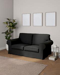 Potah na pohovku IKEA Ektorp 2-místná, rozkládací, STARÝ MODEL barva černá látka pletený vzor