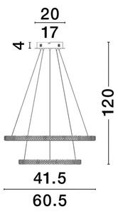 LED lustr Ginevra 60.5 černé