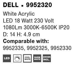 Moderní stropní svítidlo Dell bílé – LED