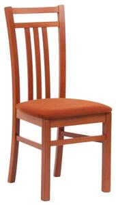 Jídelní čalouněná židle LOTY — masiv, látka, více barev Velvet terracotta 44 Třešeň
