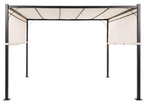 Zahradní pavilon LED PARGA 310 cm 310 cm Kov Béžová