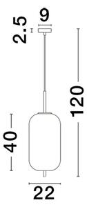 Lustr na lanku Lato 22 smoky – E14