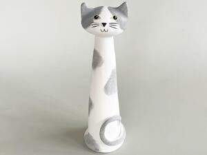 Kočka Ágnes - bílo-šedá - velká