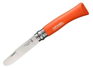 My first vr n°07 inox, skládací nůž 8 cm mandarinková Opinel (barva-oranžová)