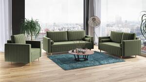 Sedací souprava FIORELLO 3+2+1 světlezelená - DREAM VELVET 202.34