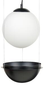 Závěsná lampa TOBINS Sklo Černá