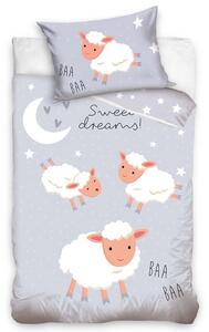 TipTrade Povlečení bavlněné do postýlky 135x100+40x60 - Ovečky Sweet Dreams