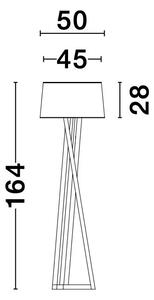Dřevěná stojací lampa Salino B 50 Dřevo – Hnědá