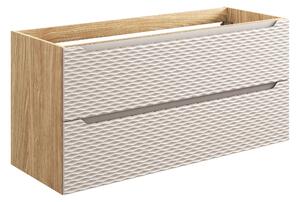 Comad Koupelnová skříňka pod umyvadlo Ocean Beige 120 béžová/dub olejovaný