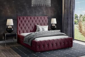 Postel MODEL 06 200x200 bordó - MAGIC VELVET 2229
