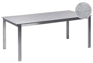 Zahradní jídelní stůl COSOLETO 180 cm 90 cm Sklo Šedá