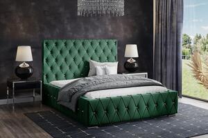 Postel MODEL 06 200x200 zelená - MAGIC VELVET 2225