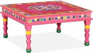 Konferenční stolek ručně malovaný Dekorhome Růžová