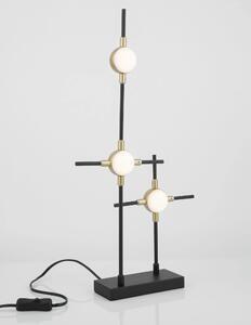 LED stolní lampa Atomo 28 černé – Zlatá