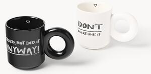 Sada stohovatelných porcelánových hrnků s dekorativním motivem Tutti, 2 díly