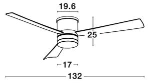 Stropní ventilátor Silky 13.2 bílé s dálkovým ovládáním – Bílá