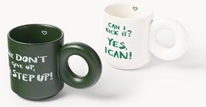 Sada stohovatelných porcelánových hrnků s dekorativním motivem Tutti, 2 díly