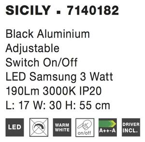 Designová stolní lampa Sicily – Černá