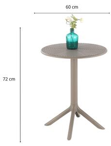 HALMAR Zahradní kulatý stůl CALVO 60 cm khaki