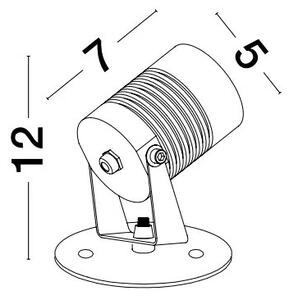Venkovní LED lampa Fend 5 černé – Černá