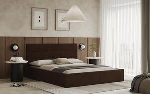 Postel LIVO 160x200 hnědá s úložným prostorem