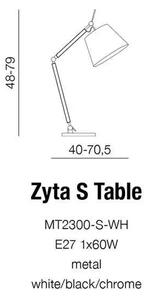 Designová stolní lampa Zyta S Table černé/zlaté – Černá