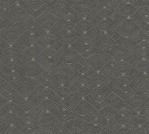 Vliesová tapeta na zeď Nara 38742-6 | 0,53 x 10,05 m | černá, šedá, hnědá | A.S. Création