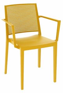 ROJAPLAST Zahradní židle - GRID ARMCHAIR, plastová Barva: žlutá