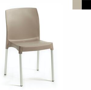 ROJAPLAST Zahradní židle - NONA, plastová/kovová Barva: černá
