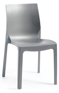 ROJAPLAST Zahradní židle - EMMA, plastová Barva: šedá