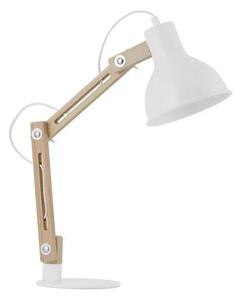 Dřevěná stolní lampa Grou 41.3 bílé – Bílá