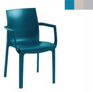 ROJAPLAST Zahradní židle - EMMA ARMCHAIR, plastová Barva: šedá