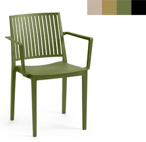ROJAPLAST Zahradní židle - BARS ARMCHAIR, plastová Barva: hnědá