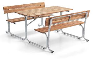 AJ Produkty Piknikový stůl PARK, 1500 mm, hnědý