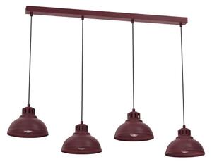 Lustr na lanku SVEN 4xE27/15W/230V burgundy