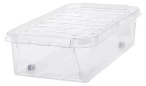 SmartStore Úložný box s bílými klipy a kolečky Classic, 31 l, 31 l