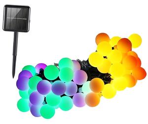 Verk 12297 Solární dekorační řetěz girlanda 40 LED, 690 cm, Multicolor