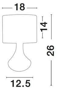 Rustikální stolní lampa Rosia 18 bílé – Bílá