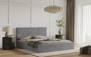 Postel TIVOLI 120x200 světlešedá s úložným prostorem