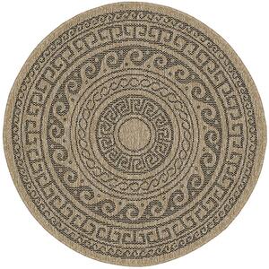 Breno Kusový koberec COMILLA kruh 887 Black , Béžová, 80 x 80 cm